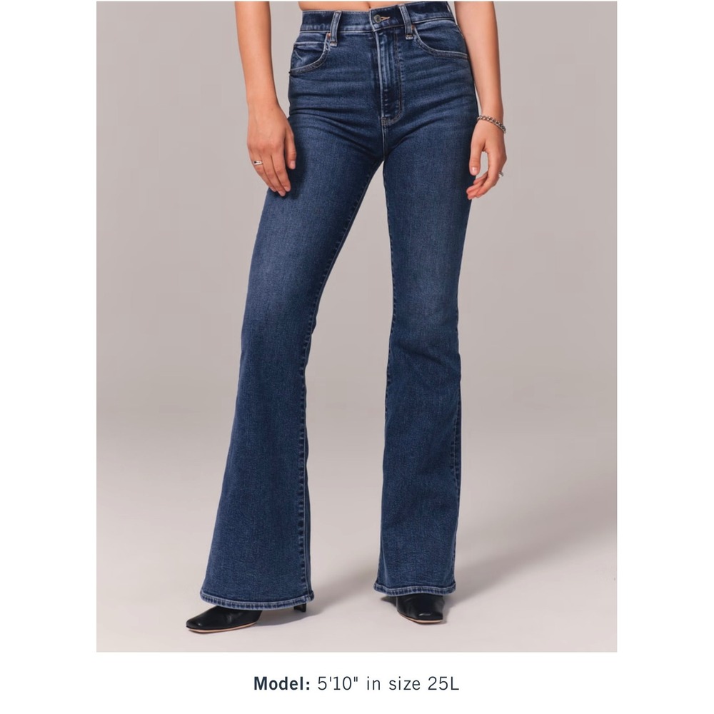Abercrombie & Fitch flare ulta high rise jeans curve love 34/18R